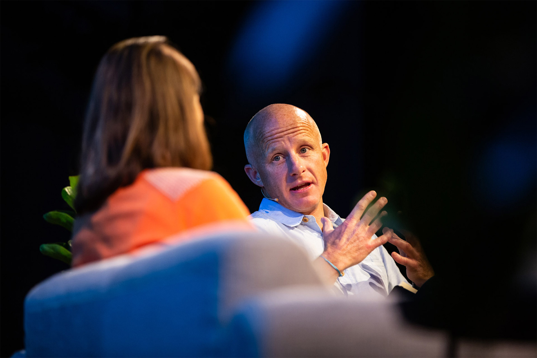 tom kay, founder of finisterre, speaking at the b corp b inspired event in london in october 2019