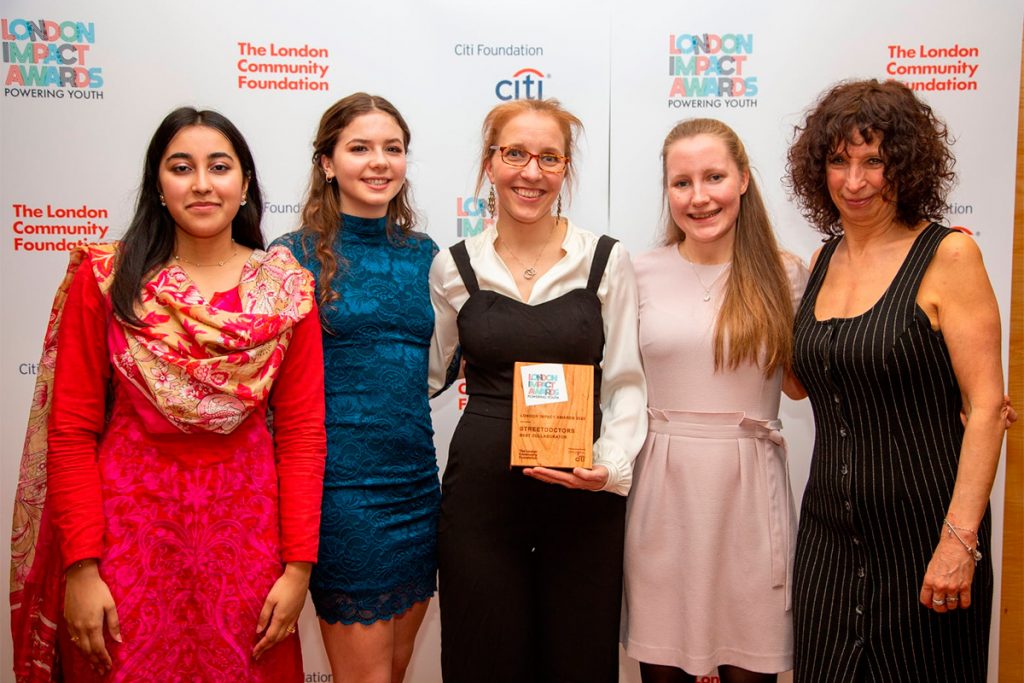 streetdoctors with thier london impact awards ecotrophy