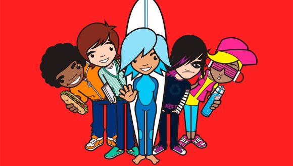 illustrated characters from the DOTT eco design challenge for cornish schools