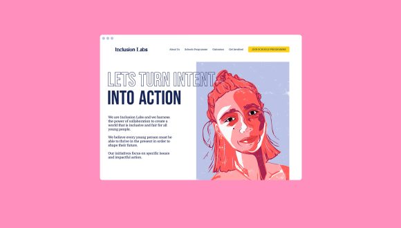 inclusion labs website designed by leap