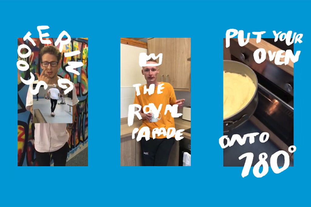 stills from mobile-first instructional videos created by care-experienced young people for barnardo's life labs