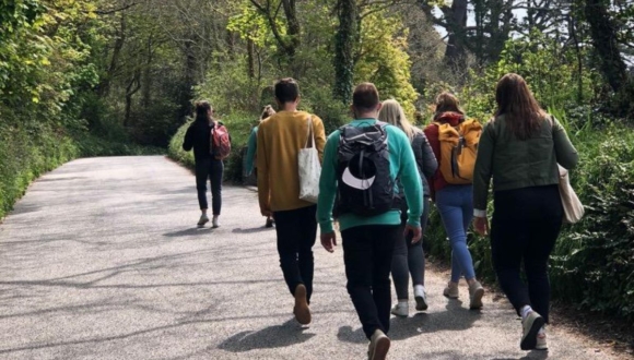 The Leap team out for a walk