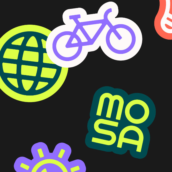 Mosa branding - stickers