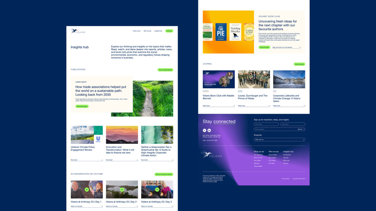 Volans website pages